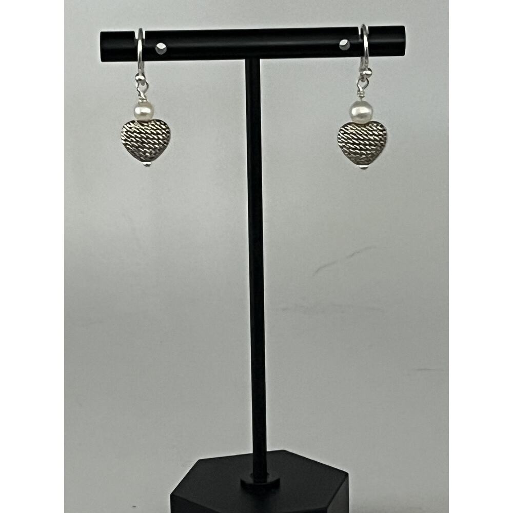 Nadine Leo Mississippi River Pearl Co Sterling Silver Pearl Earrings